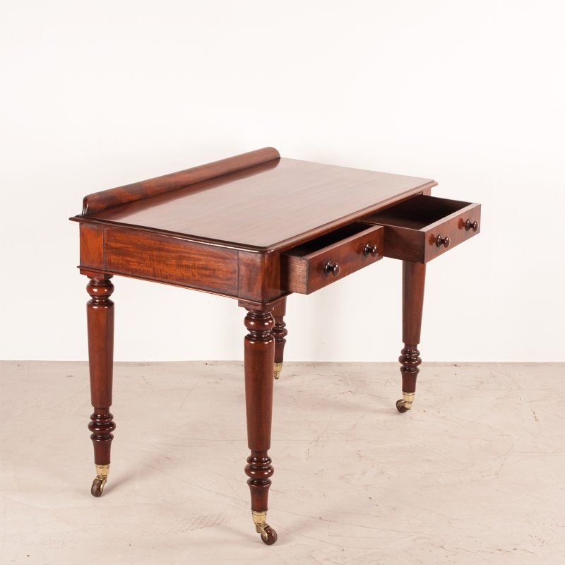 Fine Quality 19thC Mahogany Two Drawer Side Table by W Williamson & Sons of Guildford - Image 12