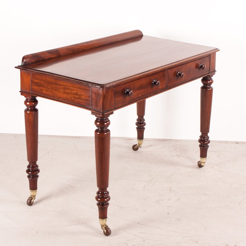Fine Quality 19thC Mahogany Two Drawer Side Table by W Williamson & Sons of Guildford - Image 11