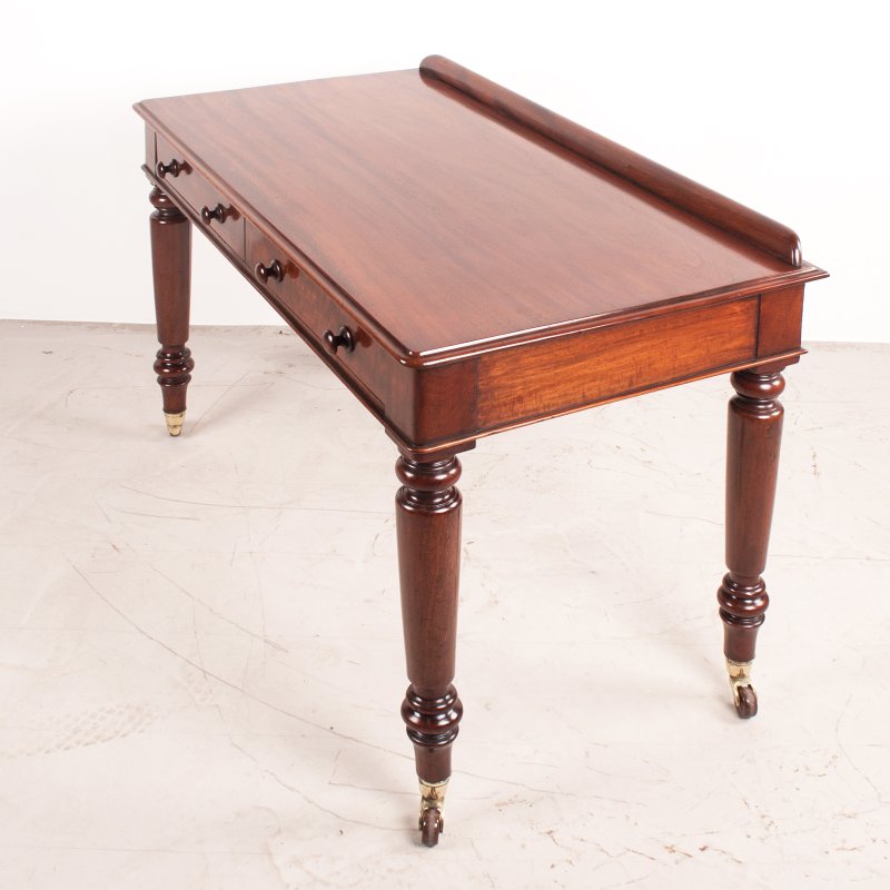 Fine Quality 19thC Mahogany Two Drawer Side Table by W Williamson & Sons of Guildford - Image 13