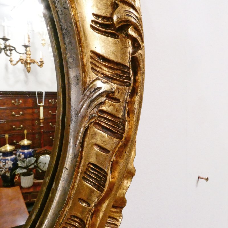 Mid 19th Century French Rococo Style Giltwood Wall Mirror - Image 8