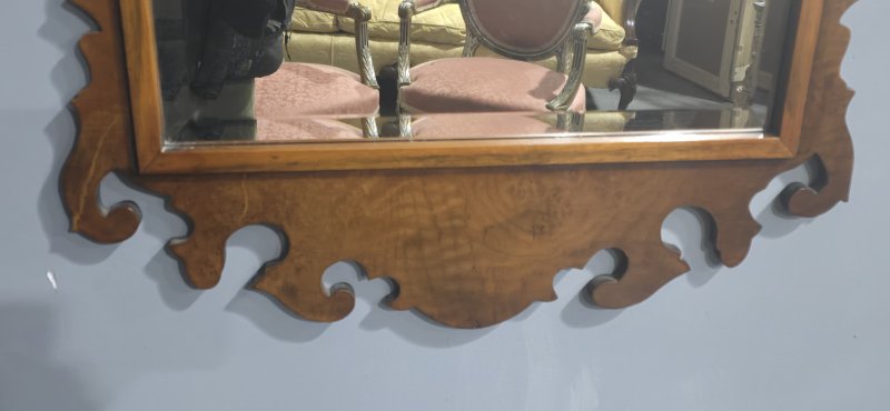 Burr Walnut Wall Mirror - Image 2