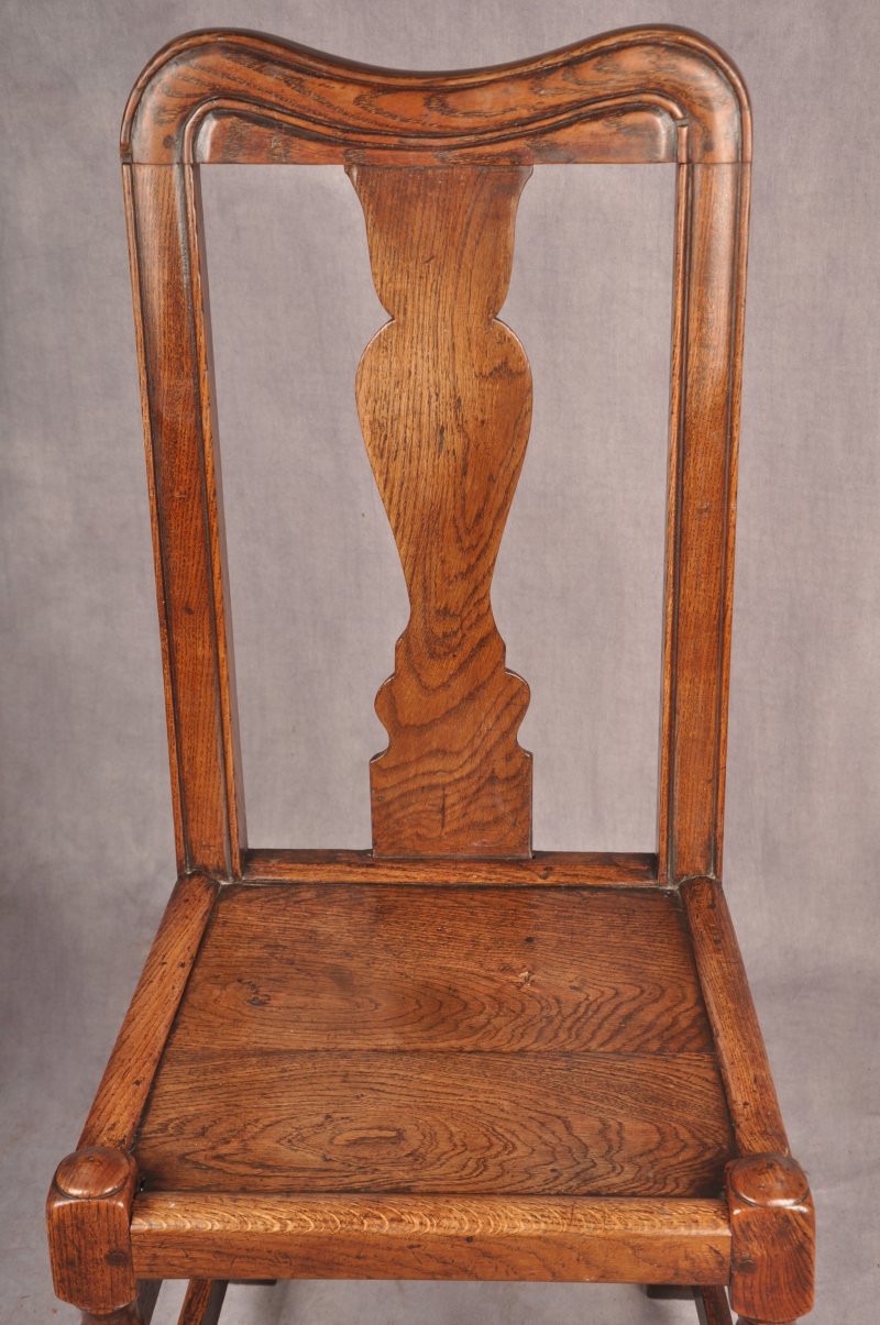 A Set Of Four Queen Anne Oak & Elm Chairs - Image 4