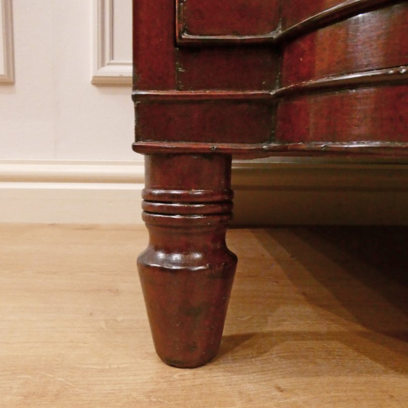 Regency Mahogany Bow Fronted Chest of Drawers - Image 8