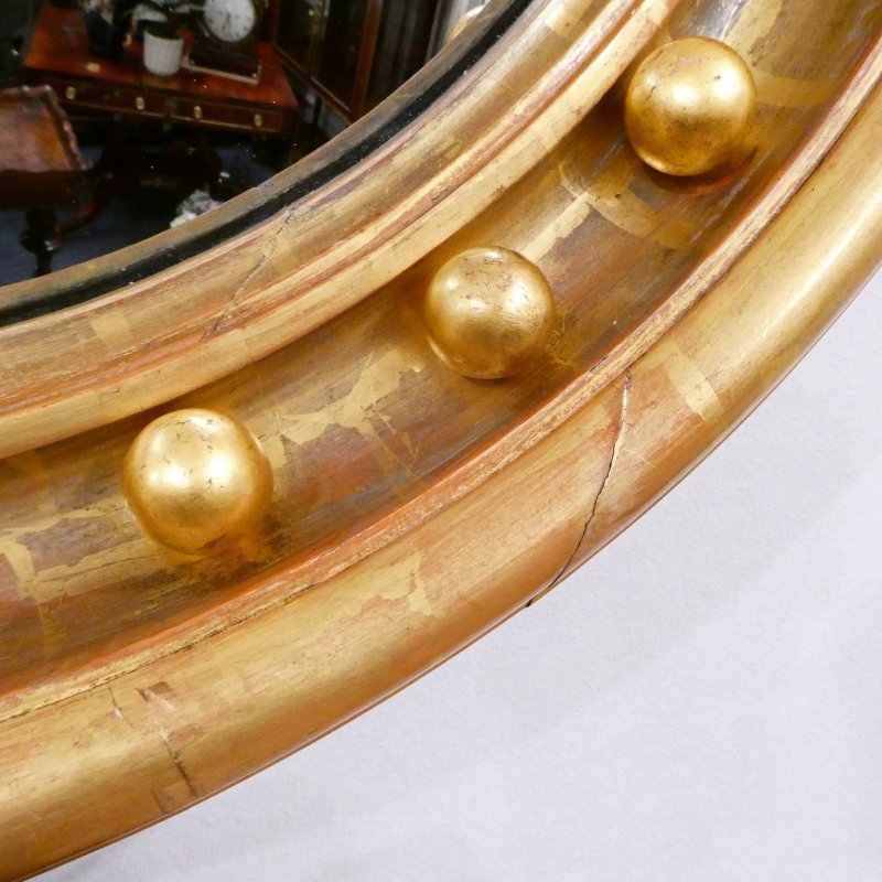 Regency Giltwood Convex Wall Mirror - Image 9