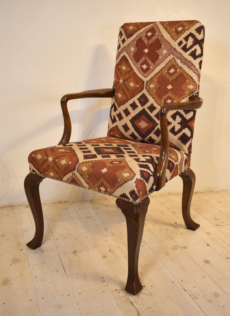 Walnut Open Armchair - Image 5