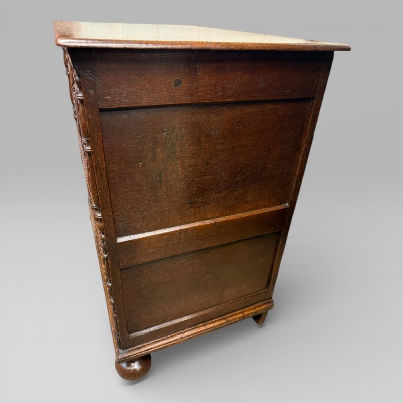 Antique 17th Century Oak Jacobean Chest Of Drawers - Image 8