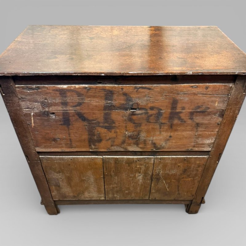 Antique 17th Century Oak Jacobean Chest Of Drawers - Image 12