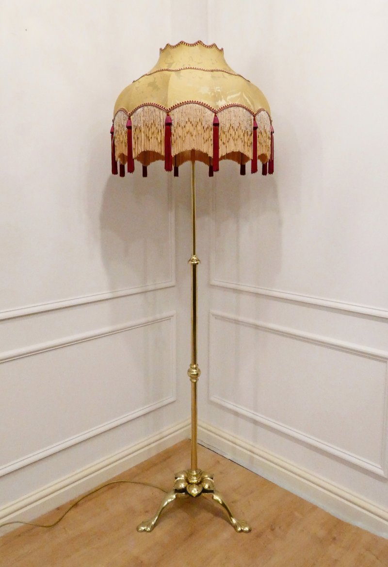 Art Nouveau Brass Floor Lamp