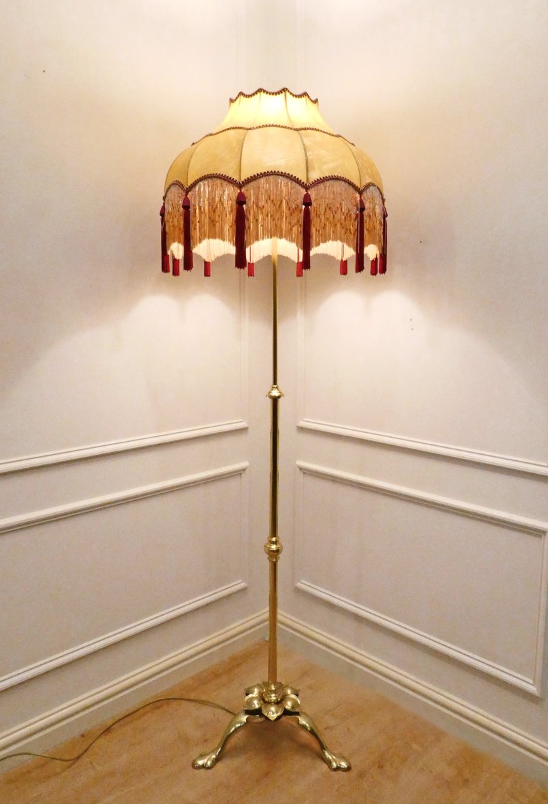 Art Nouveau Brass Floor Lamp - Image 9