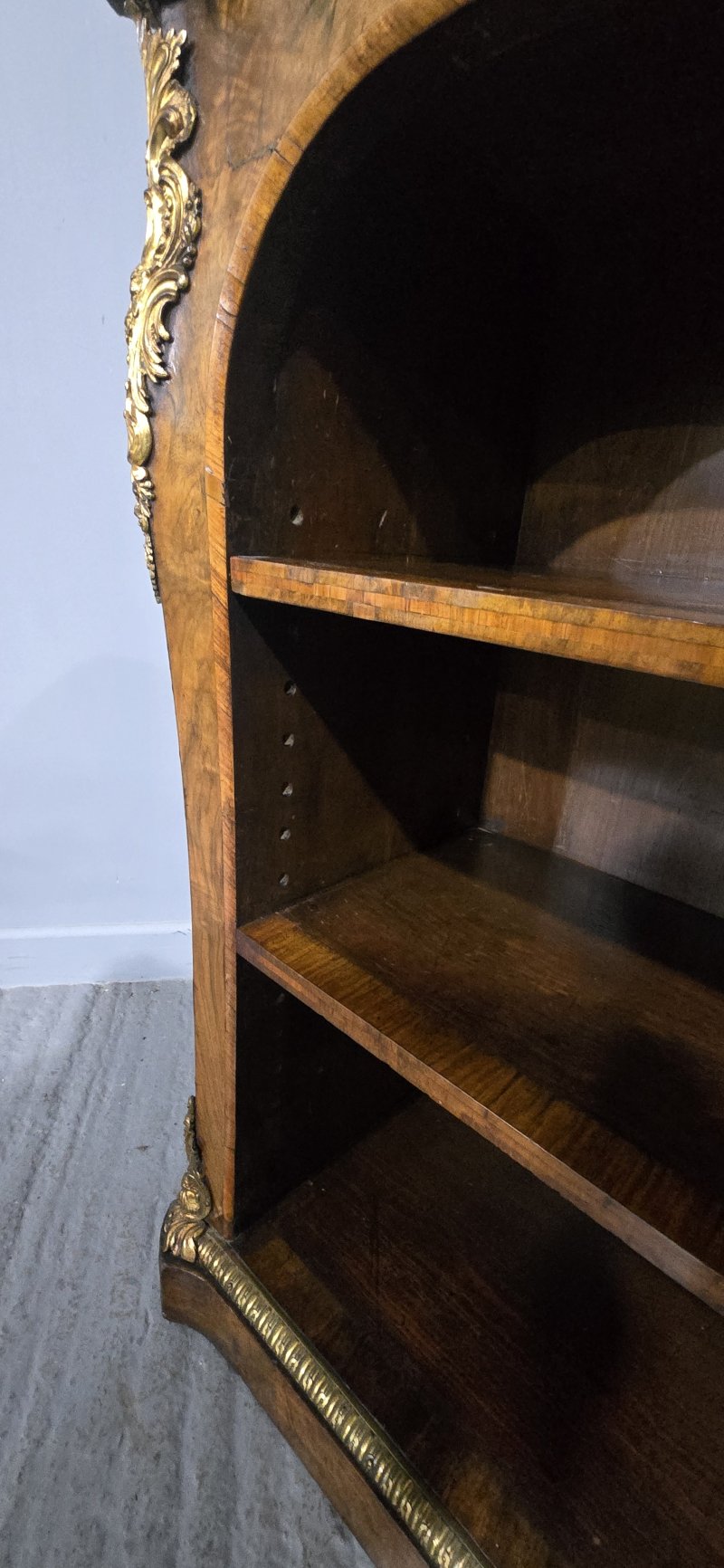 Top Quality English Walnut Open Library Bookcase
