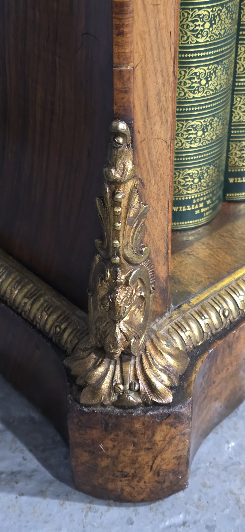 Top Quality English Walnut Open Library Bookcase