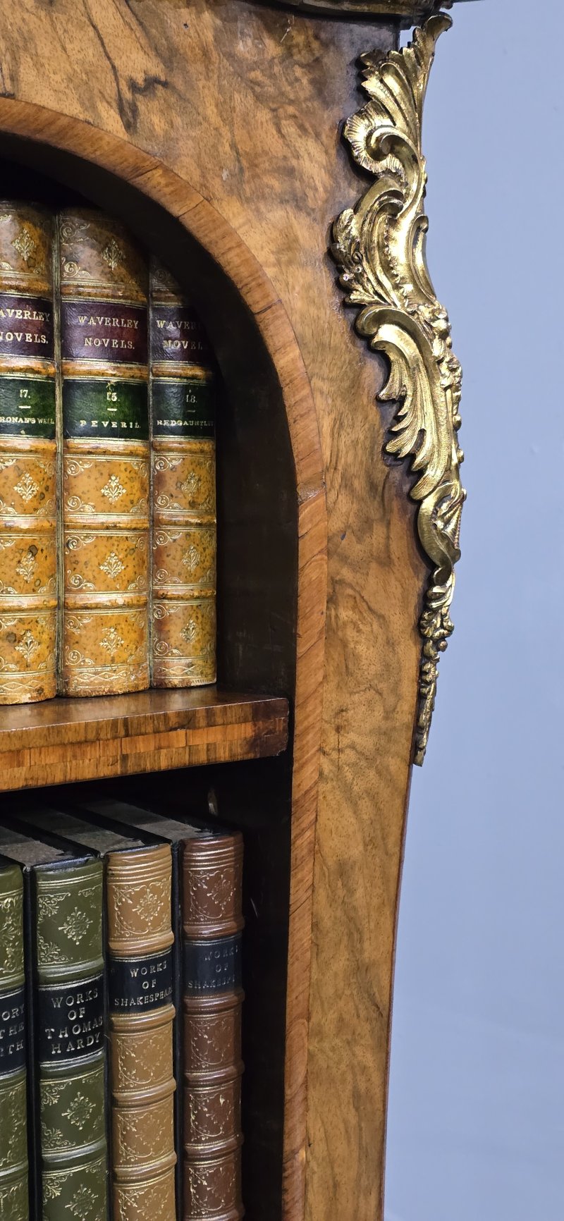 Top Quality English Walnut Open Library Bookcase