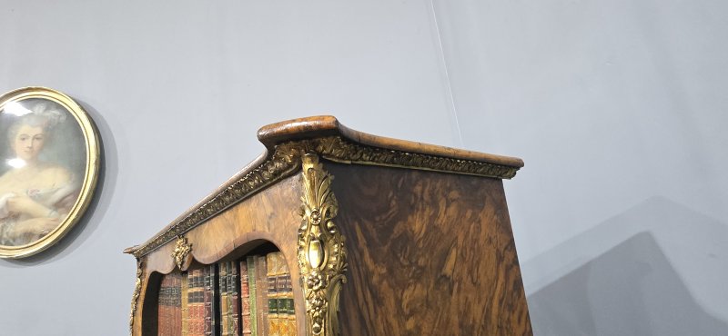 Top Quality English Walnut Open Library Bookcase