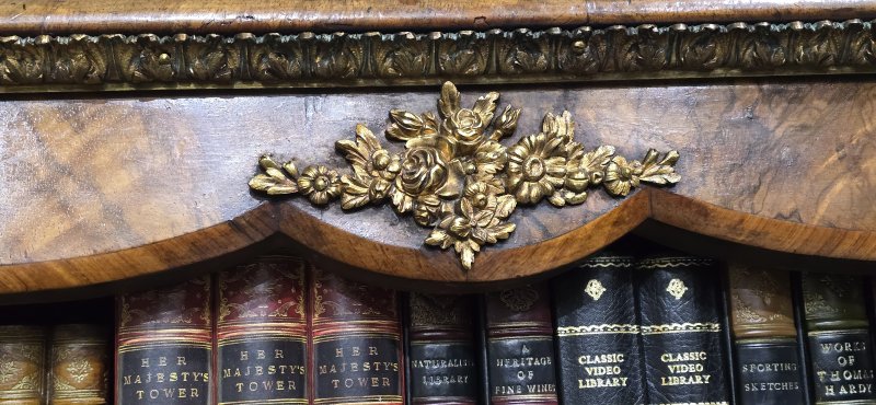 Top Quality English Walnut Open Library Bookcase