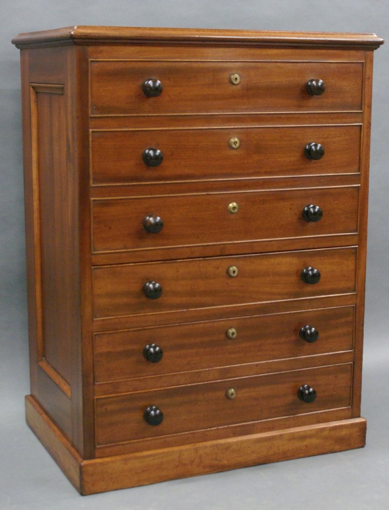 An Unusual George III Mahogany Chest Of Drawers