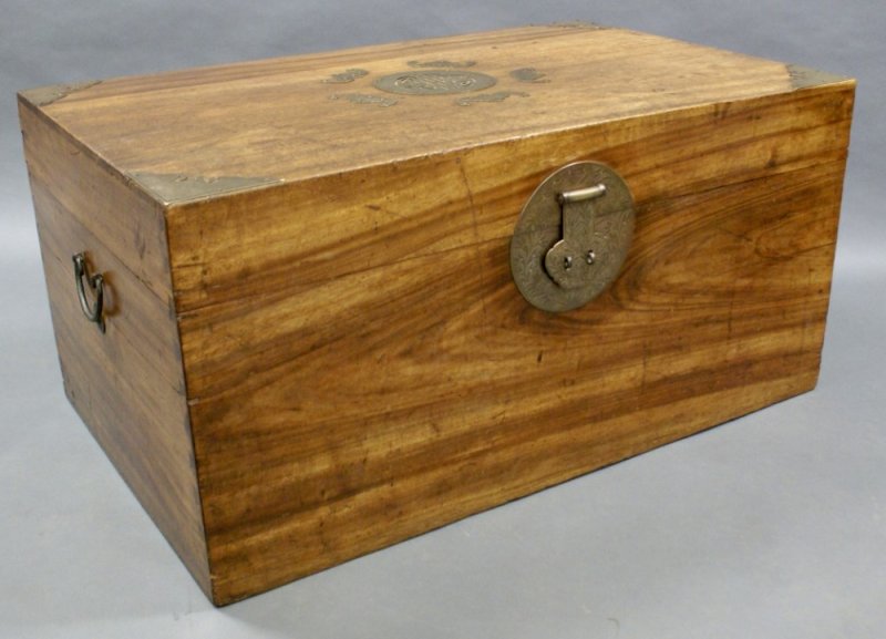 Cantonese Brass-bound Camphor-wood Trunk
