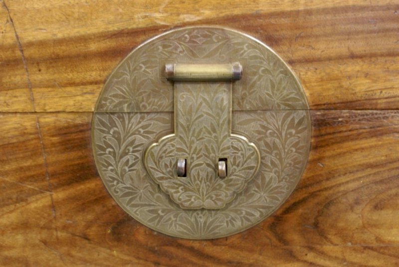 Cantonese Brass-bound Camphor-wood Trunk