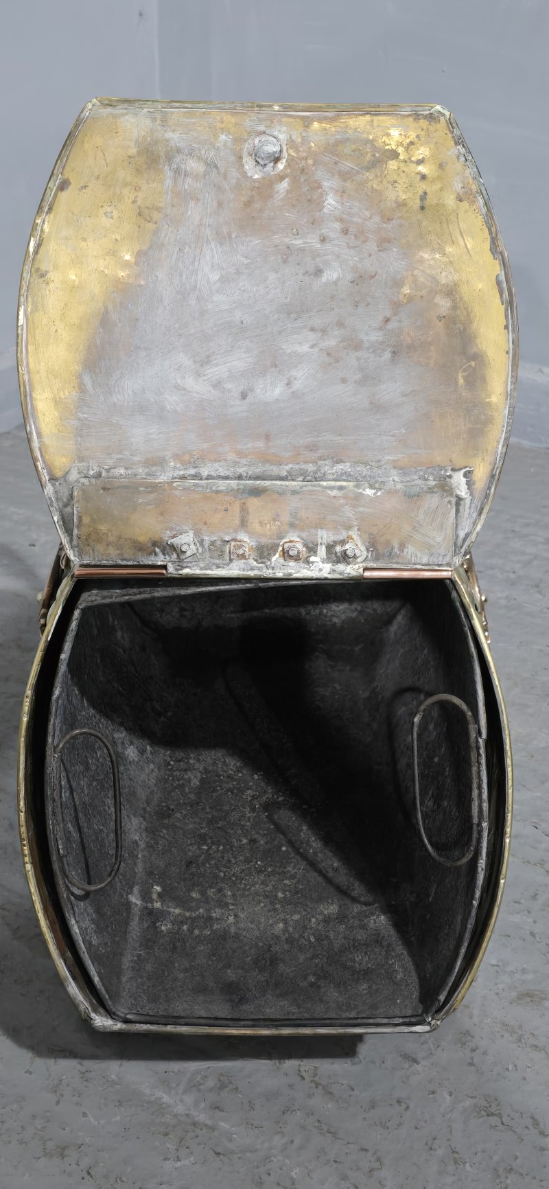 Superb Victorian Brass Coal Bin