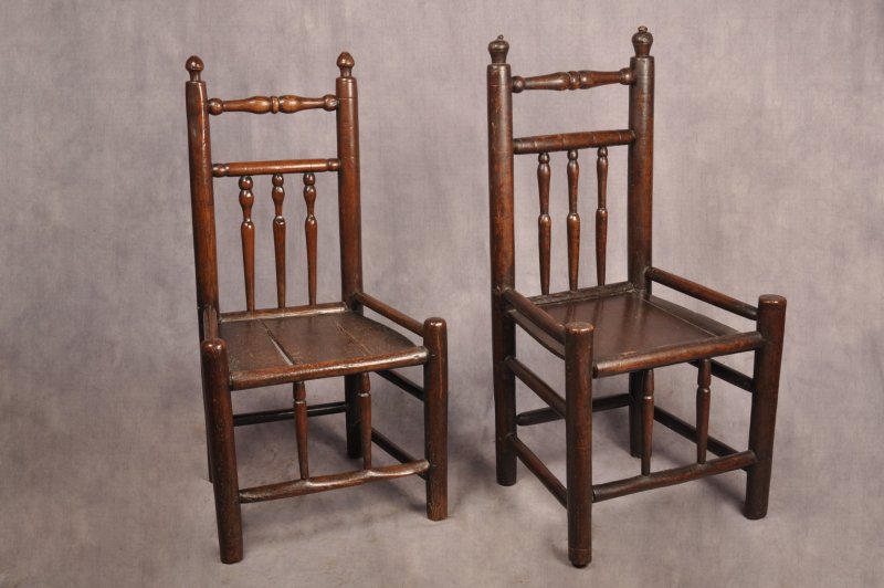 A Near Pair Of 17th Century Ash Turners Chairs
