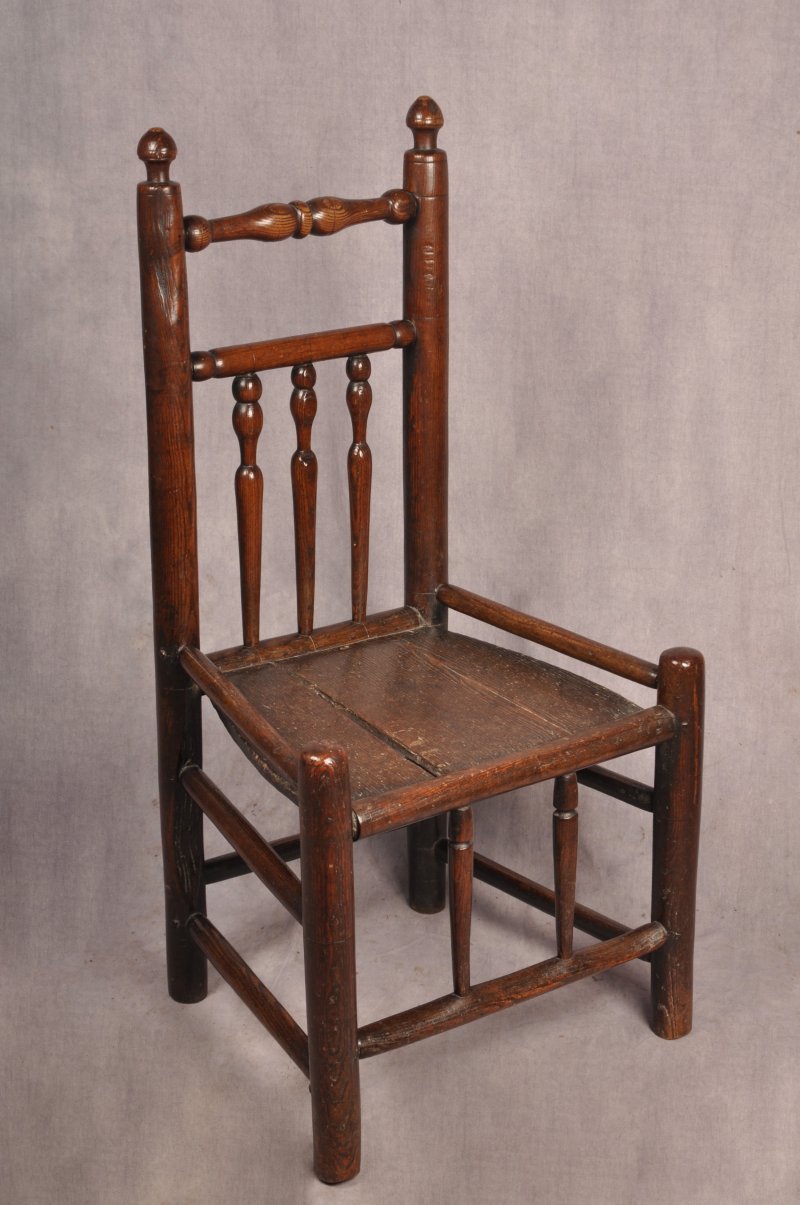 A Near Pair Of 17th Century Ash Turners Chairs - Image 2