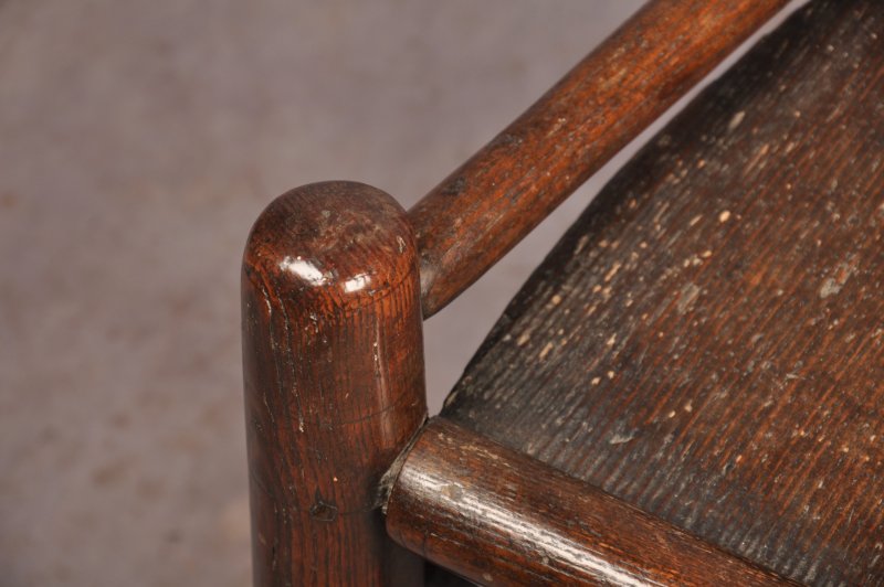A Near Pair Of 17th Century Ash Turners Chairs - Image 4