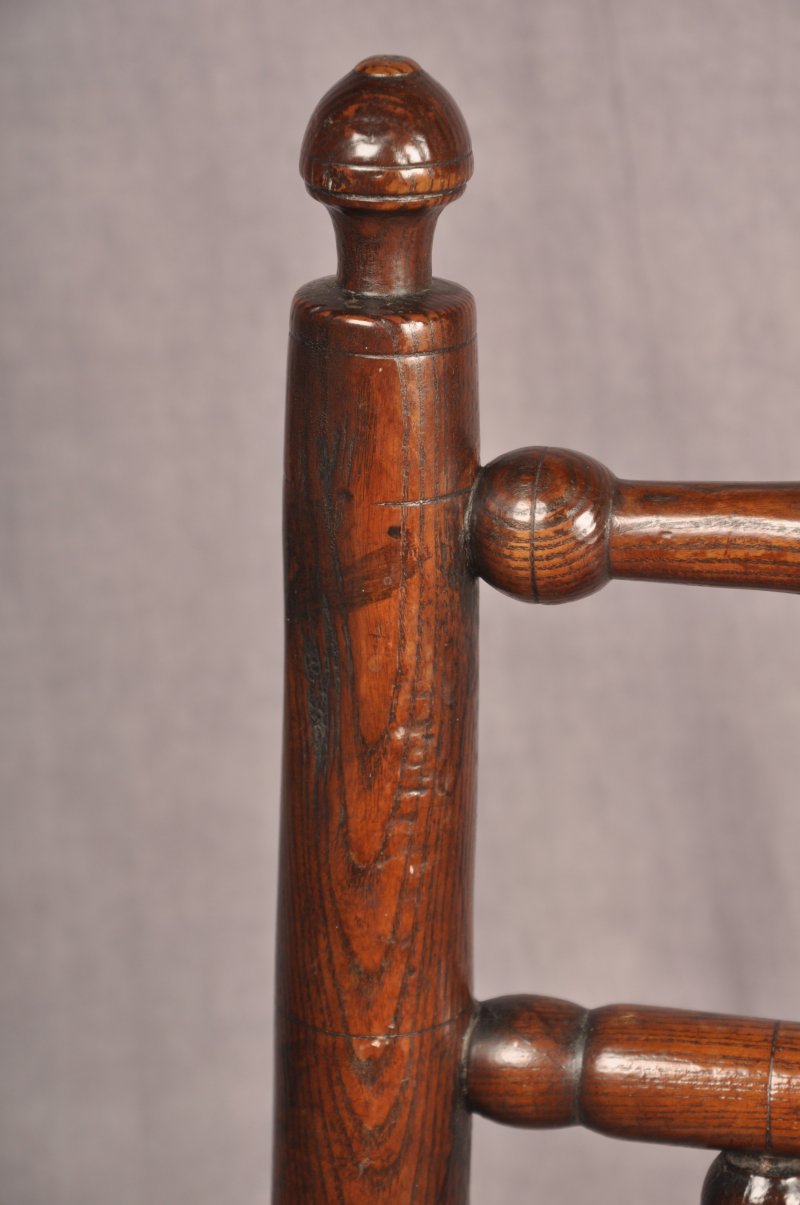 A Near Pair Of 17th Century Ash Turners Chairs - Image 6