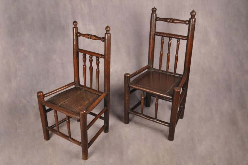 A Near Pair Of 17th Century Ash Turners Chairs - Image 14