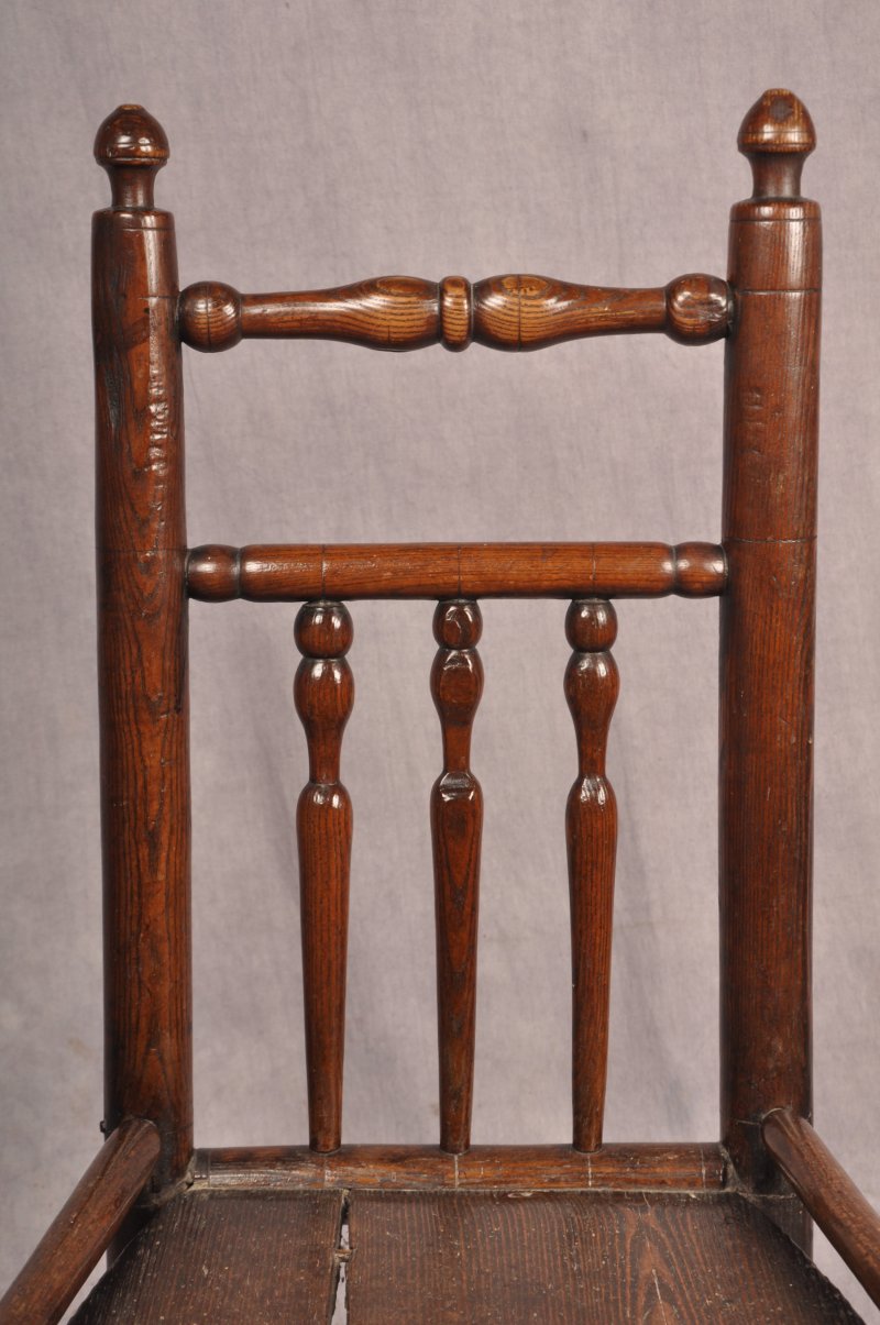 A Near Pair Of 17th Century Ash Turners Chairs - Image 9