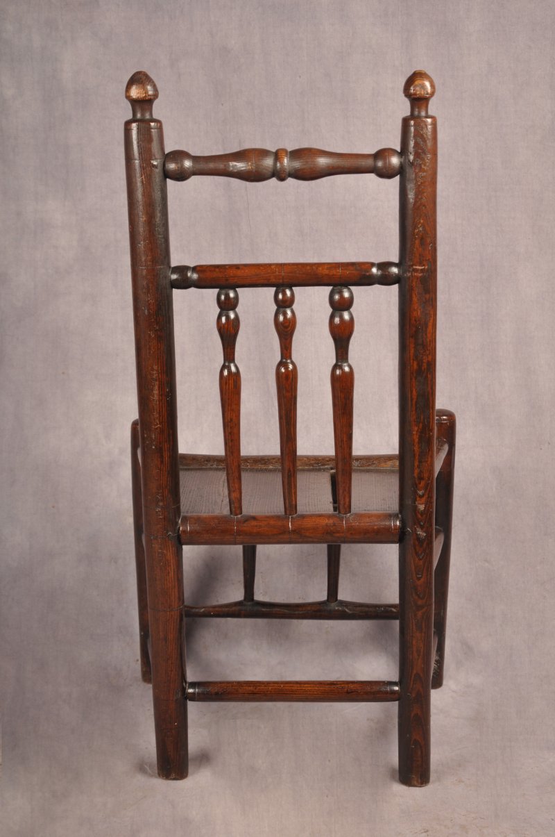 A Near Pair Of 17th Century Ash Turners Chairs - Image 10