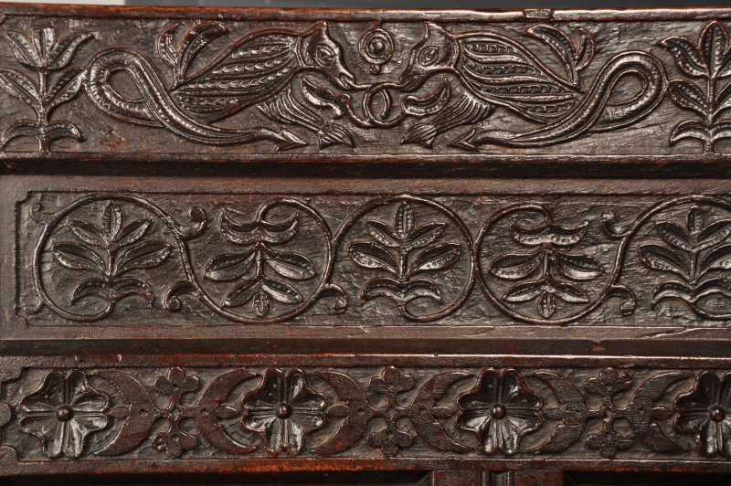 Rare 17th Century Oak North Country Box Settle