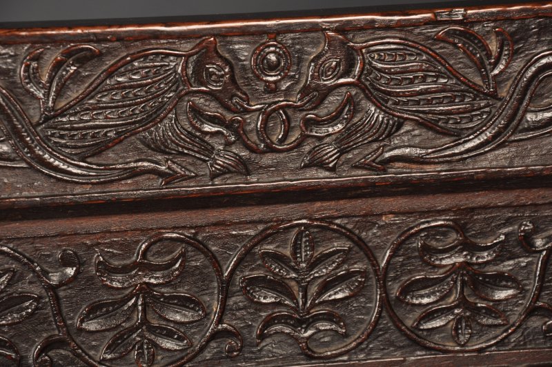 Rare 17th Century Oak North Country Box Settle