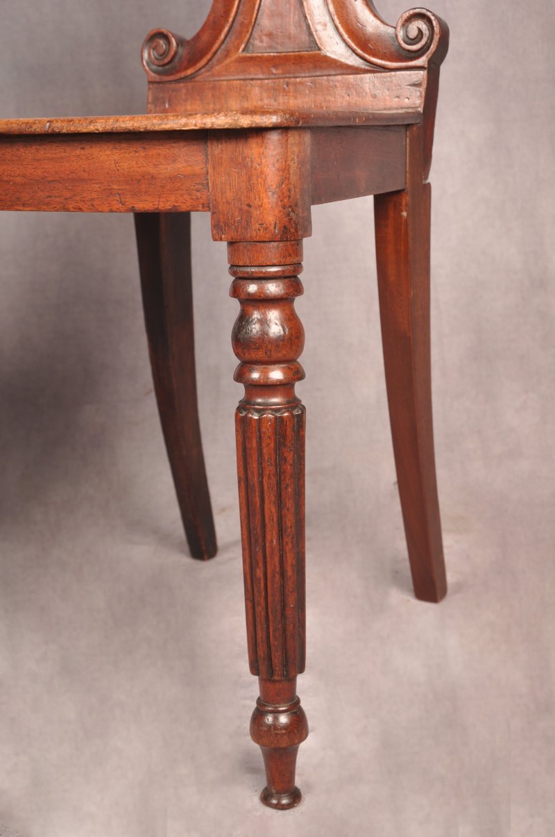 Fine Pair Of Regency Hall Chairs