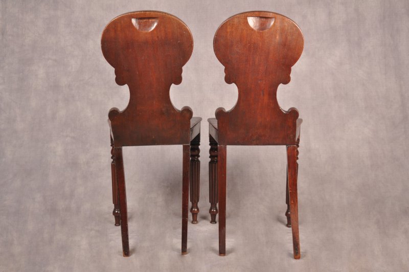Fine Pair Of Regency Hall Chairs