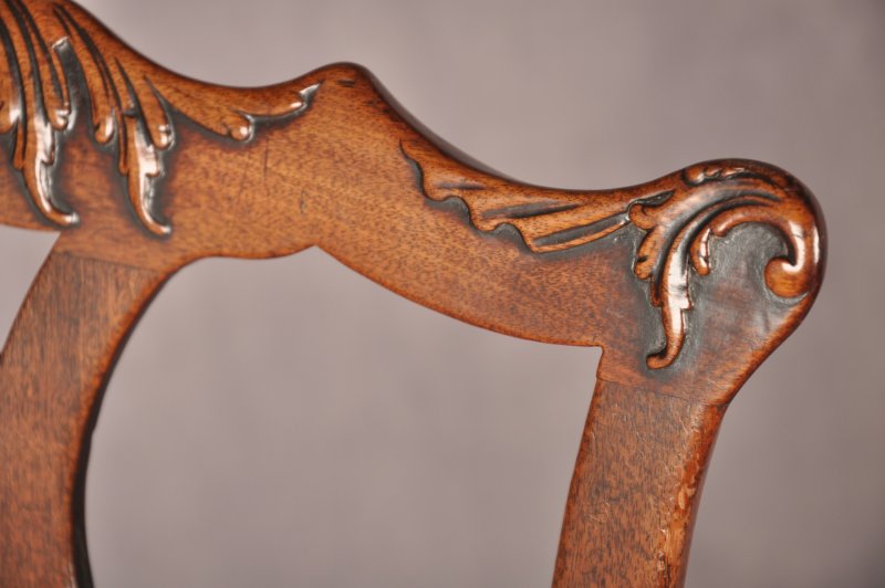 Fine Pair Of 18th Century Mahogany Chippendale Chairs