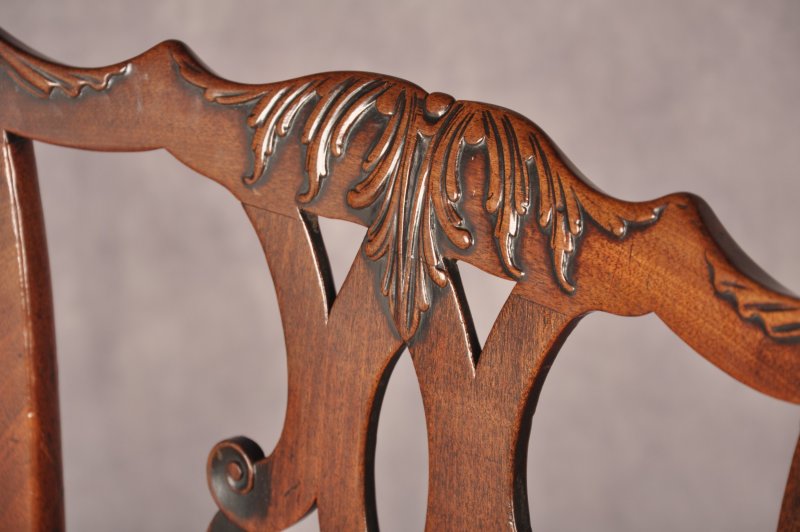 Fine Pair Of 18th Century Mahogany Chippendale Chairs