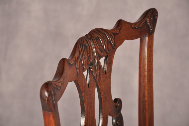 Fine Pair Of 18th Century Mahogany Chippendale Chairs