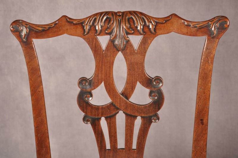 Fine Pair Of 18th Century Mahogany Chippendale Chairs