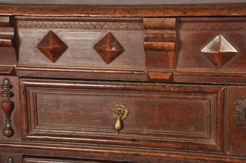 Rare 17th Century Oak Chest Of Drawers