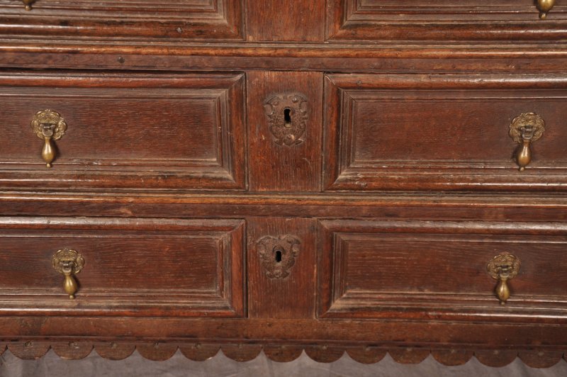 Rare 17th Century Oak Chest Of Drawers