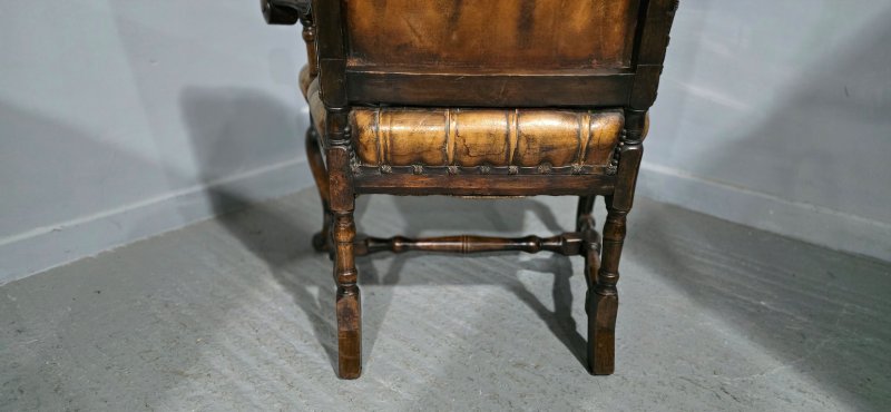 William and Mary Walnut Library Chair
