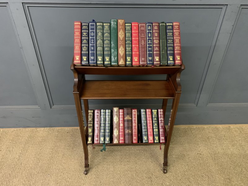 Edwardian Inlaid Mahogany Book Trough - Image 5