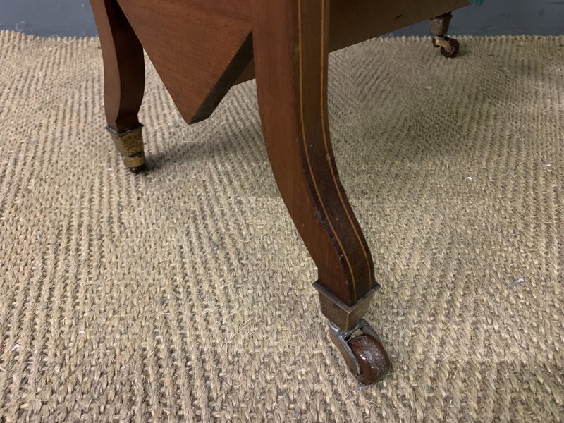 Edwardian Inlaid Mahogany Book Trough - Image 7