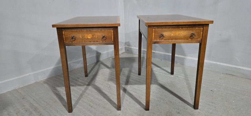 Fine Pair Mahogany Lamp Tables - Image 8