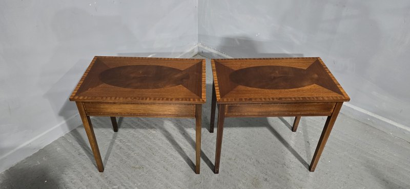 Fine Pair Mahogany Lamp Tables - Image 2