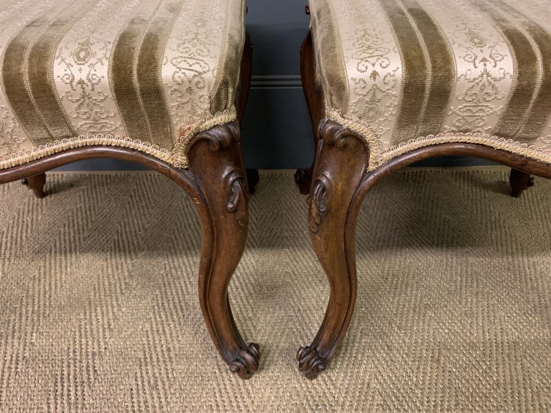 Pair of Victorian Cabriole Leg Stools - Image 12