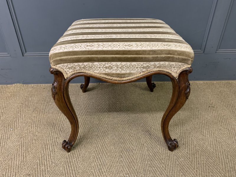 Pair of Victorian Cabriole Leg Stools - Image 9