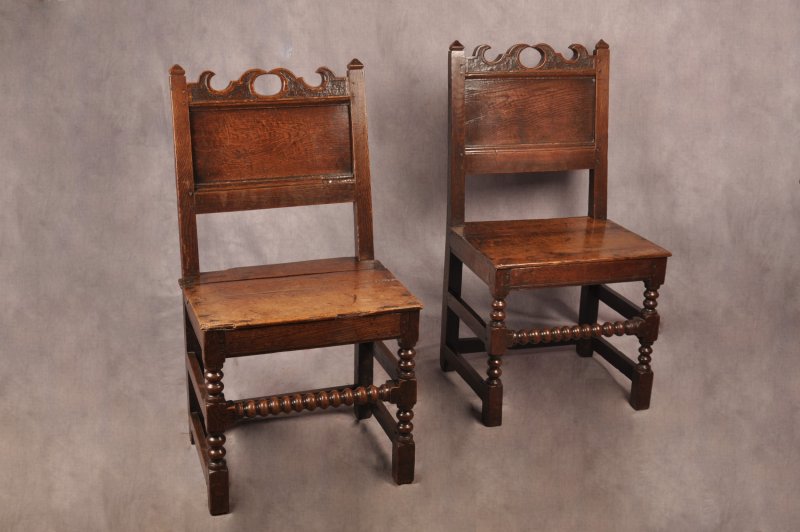 Pair Of 17th Century Lancashire Chairs