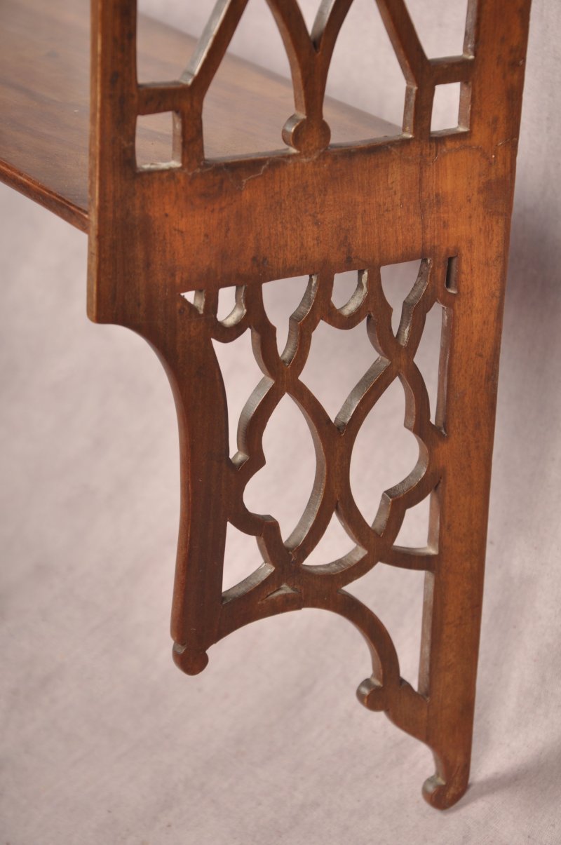 18th Century Padouk Wood Chippendale Hanging Shelves - Image 7