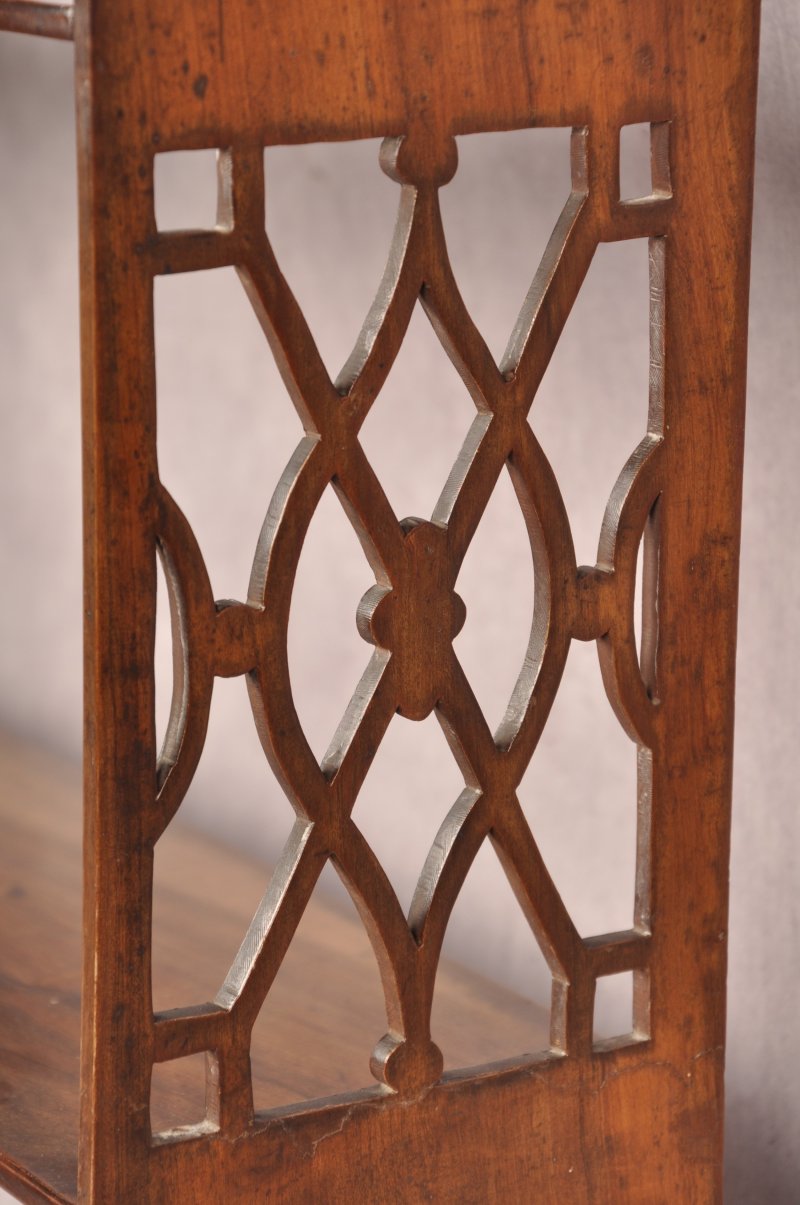 18th Century Padouk Wood Chippendale Hanging Shelves - Image 8