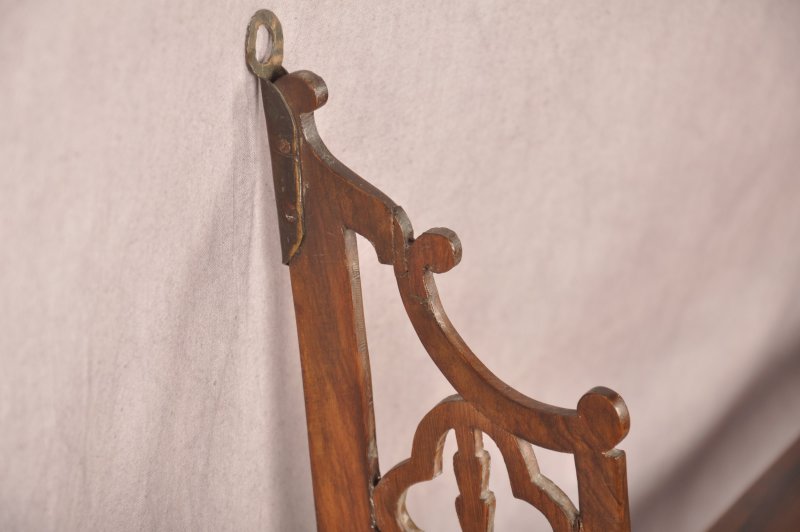 18th Century Padouk Wood Chippendale Hanging Shelves - Image 11